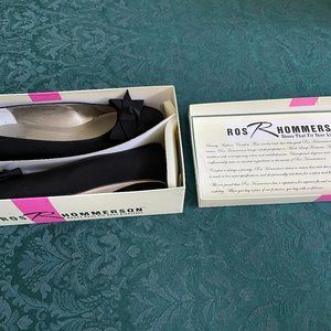 Ros Hommerson Black Dress Flats size 8 1/2 extra wide